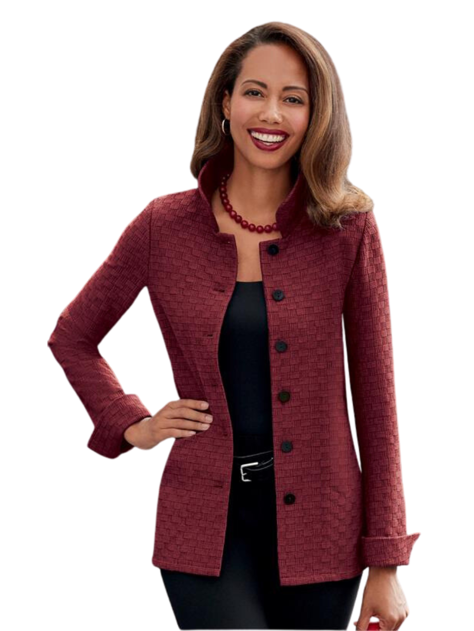 Burgundy 2025 shirt jacket