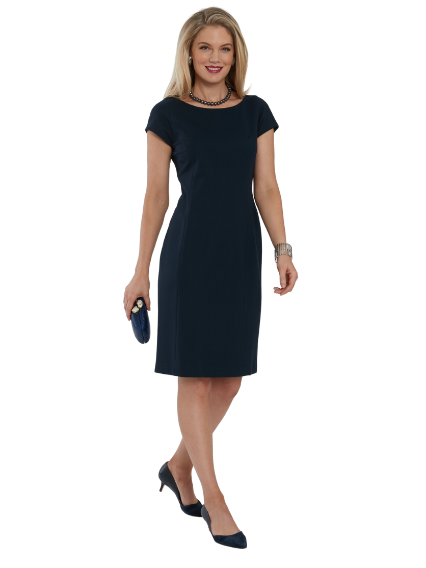 Ponte Knit Cap Sleeve Dress | Nina McLemore Ponte Knit Cap Sleeve Dress | Nina McLemore